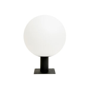 Sphere 400mm Black Outdoor Pestal Light