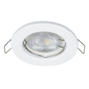 Basic White Fixed Down Lighter With Lamp Holder And Bracket Excluding Globe