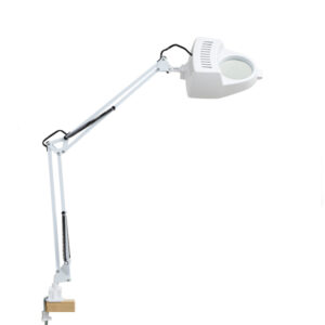 Magnifier 1 Light White Desk Lamp