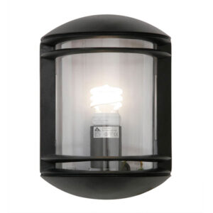 Kew Black Outdoor Wall Bulkhead Light