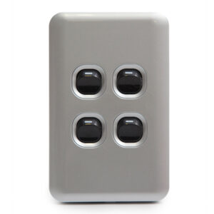 Lear G-2000 Silver 4 Lever 1 Way Wall Switch