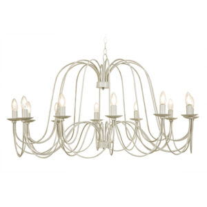 Rafaella 12 Light French White Chandelier