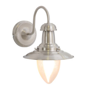 Fisherman 1 Light Satin Chrome Wall Light