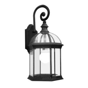 Mayfair Large Black Outdoor Wall Lantern
