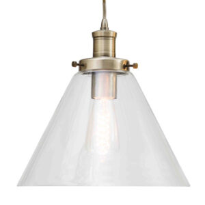 Cone Antique Brass Pendant Light