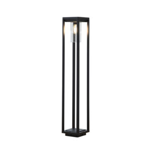 Leo Black Outdoor Bollard Light