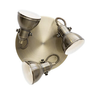 Focus 3 Light Antique Brass Spotlight
