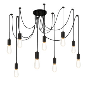 Squido 9 Light Black Pendant Light