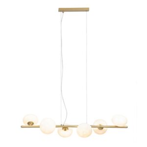 Kanji 6 Light Gold Pendant Light