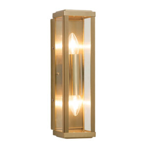 Dunkeld 2 Light Antique Brass Outdoor Wall Light