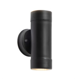 Ballito 2 Light Coastal Black Outdoor Wall Light