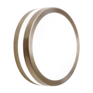 Saturn Silver Outdoor Wall Bulkhead Light