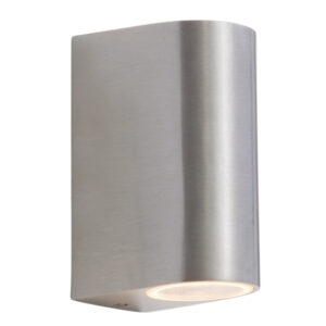 Voyager 2 Light Satin Chrome Outdoor Wall Light