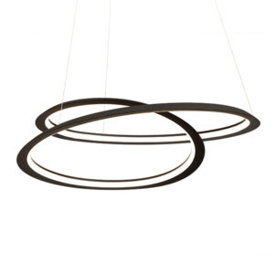 Swirl Led Black Pendant Light