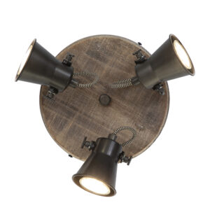 Malmo 3 Light Black Spotlight