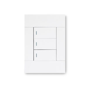 Veti 2 White 3 Lever 1 Way Wall Switch