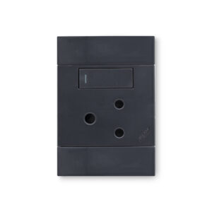 Veti 2 Charcoal Single Wall Plug