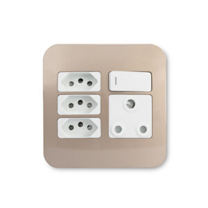 Veti 1 Champagne And White Euro Wall Plug