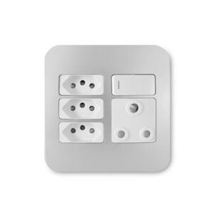Veti 1 Silver And White Euro Wall Plug