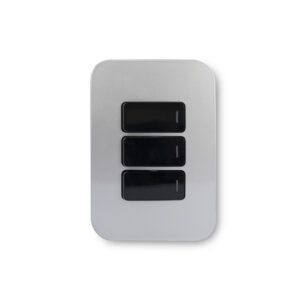 Veti 1 Silver And Black 3 Lever 1 Way Wall Switch
