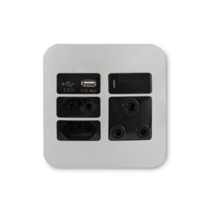 Veti 1 Silver And Black Usb Wall Plug