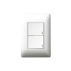 Ysalis White 2 Lever 1 Way Wall Switch