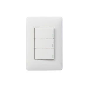 Ysalis White 3 Lever 1 Way Wall Switch