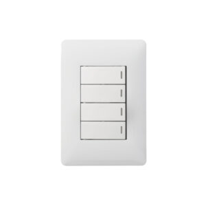 Ysalis White 4 Lever 1 Way Wall Switch