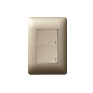 Ysalis Champagne 2 Lever 1 Way Wall Switch