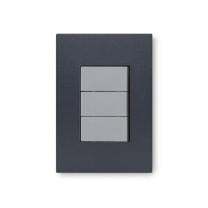Arteor Graphite And Magnesium 3 Lever 1 Way Wall Switch