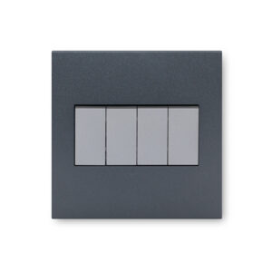 Arteor Graphite And Magnesium 4 Lever 1 Way Wall Switch