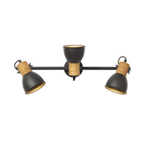 Dublin 3 Light Black Spotlight