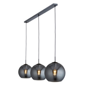 Obsidian 3 Light Smoked Pendant Light
