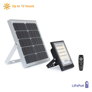 Apollo 60w Black Outdoor Solar Flood Light