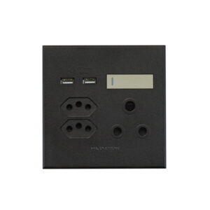 Vet 3 Graphite And Titanium Usb Double Wall Plug