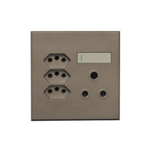 Veti 3 Bronze And Titanium Triple V Slim Wall Plug