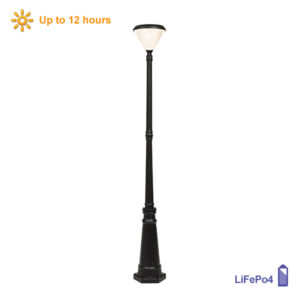 Nova 2 Meter Black Outdoor Solar Pole Light