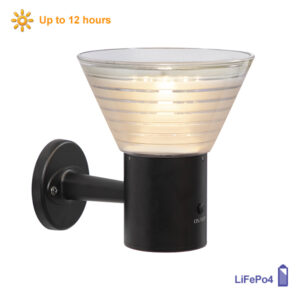 Arani Black Outdoor Solar Wall Light