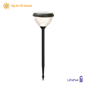 Leda Black Outdoor Solar Spike Light