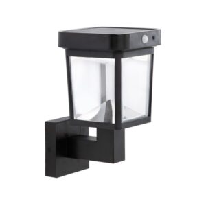 Elanor Black Outdoor Motion Sensor Solar Wall Lantern