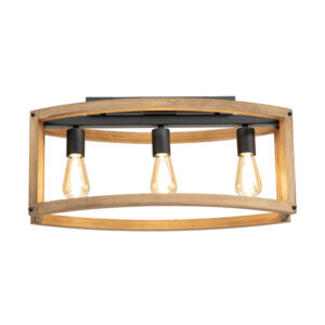 Riviera 3 Light Wooden Ceiling Light