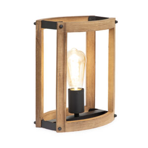 Riviera 1 Light Wooden Table Lamp