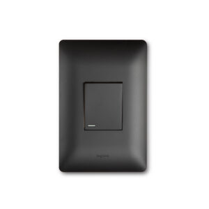 Ysalis Black 1 Lever Wall Switch