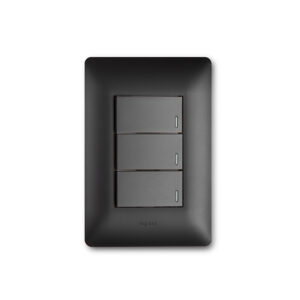 Ysalis Black 3 Lever Wall Switch