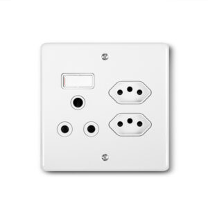 Lesco Steel White Wall Double Plug