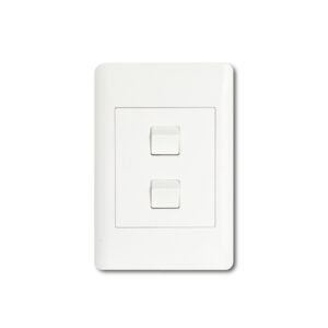 Apollo White 2 Lever Wall Switch