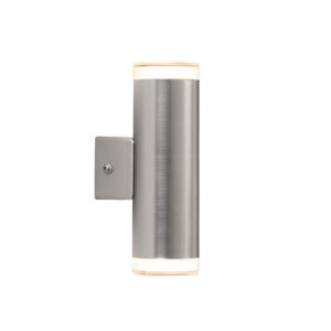 Tiber Satin Chrome Outdoor Wall Light