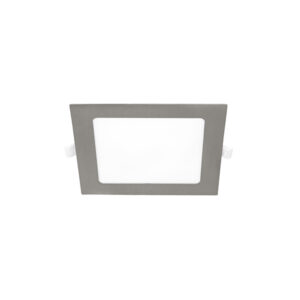 Square Panel 9w 6500k Silver Recessed