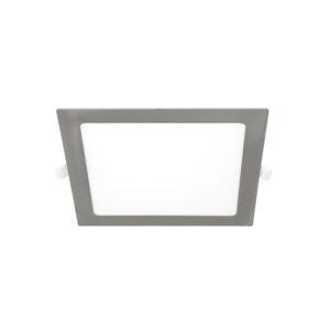 Square Panel 12w 6500k Silver Recessed