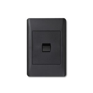 Apollo Black 1 Lever 2 Way Wall Switch
